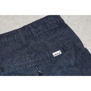 Levis Shorts Mens Size 42 Cotton Linen Blend Hawaiian Style Blue Flat 8" Inseam